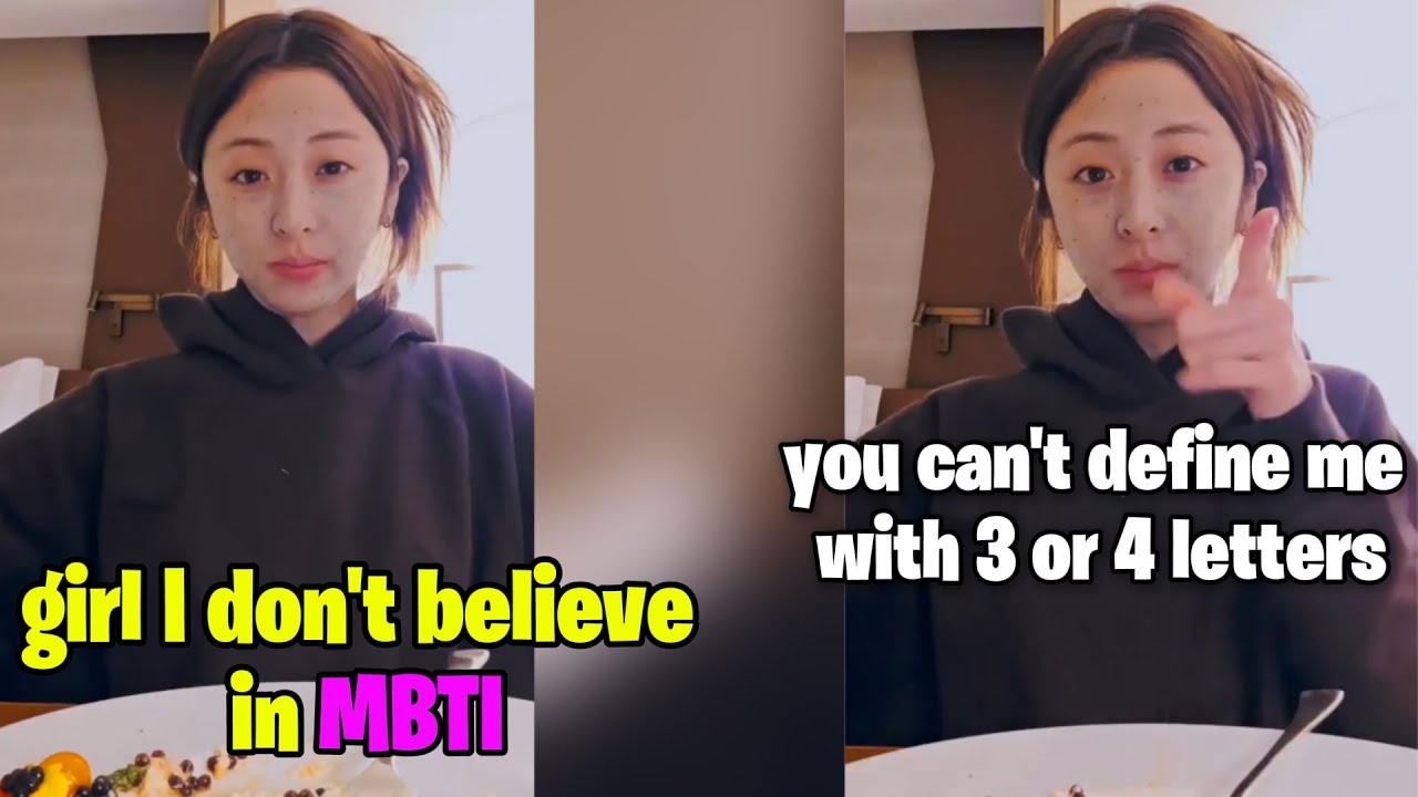Yunjin's reaction when asked about her MBTI