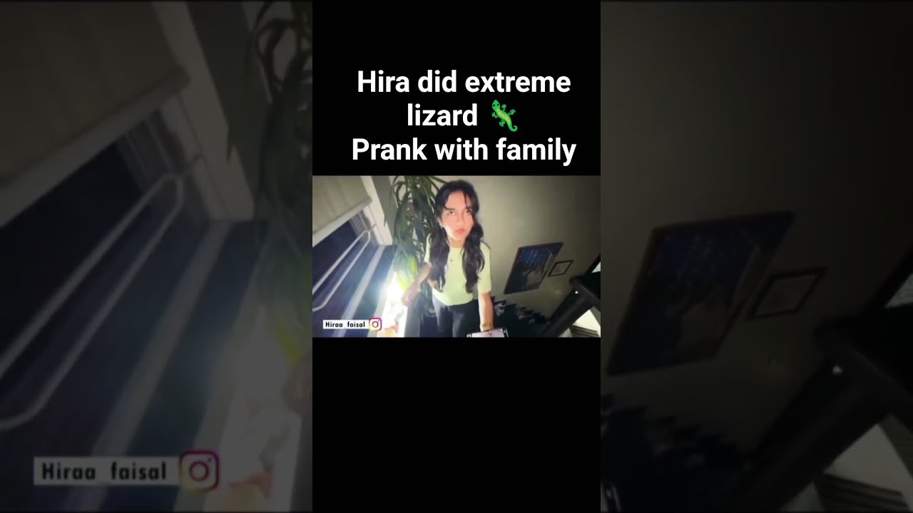 Hira did extreme lizard 🦎 prank with family 
