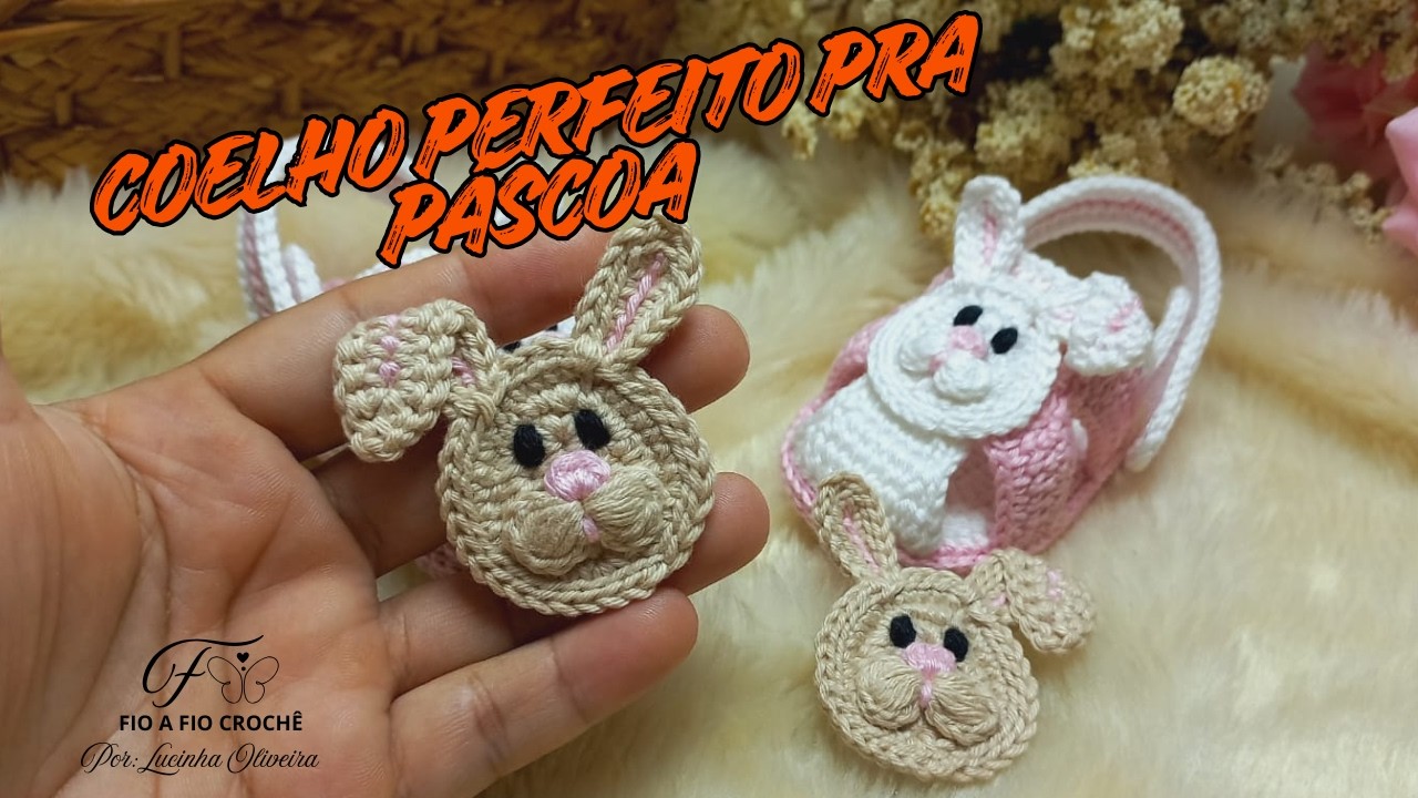 Coelho de Crochê para Aplicação 🐰 | Passo a Passo