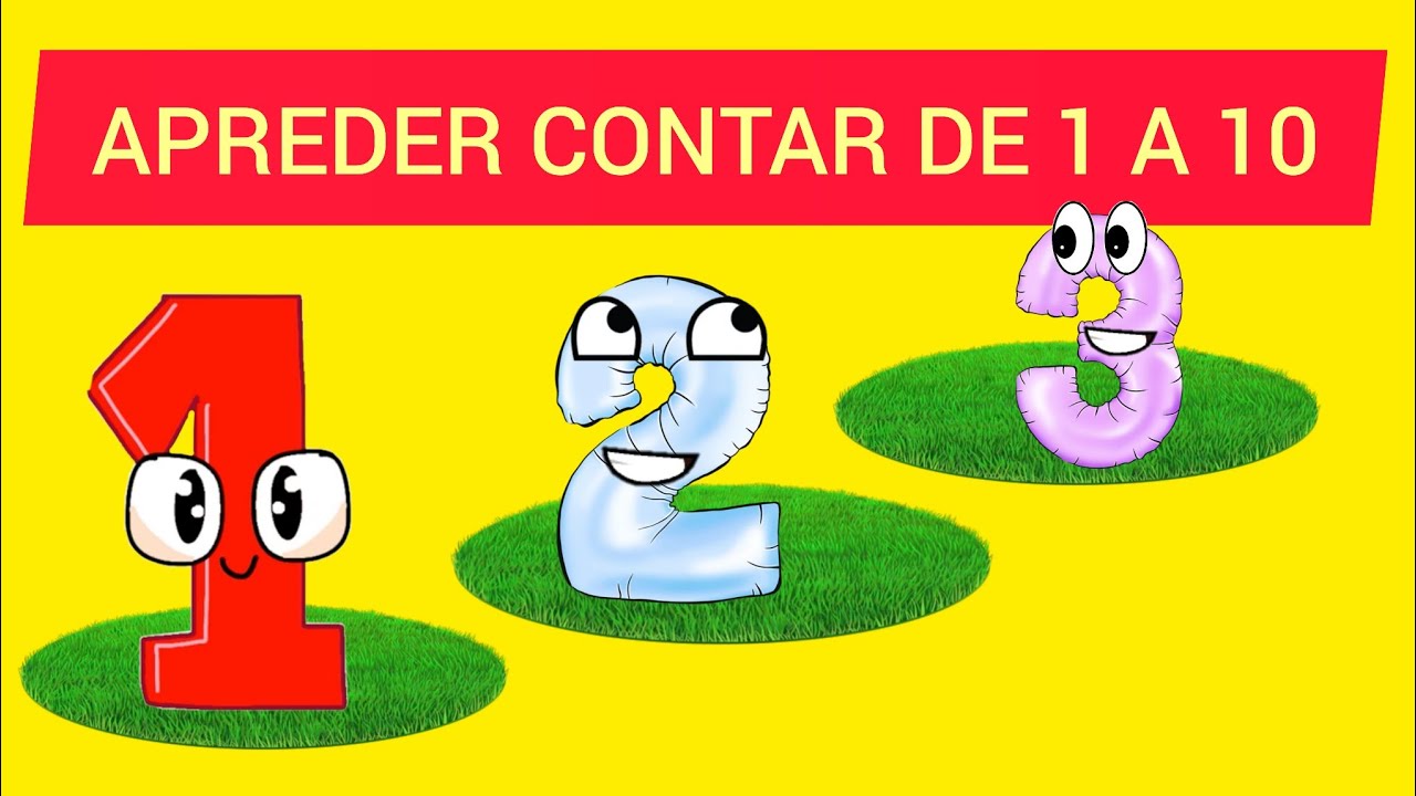 Aprendendo os Números  de 1 a 10 Aula Divertida para Crianças