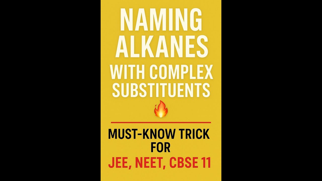 Chemistry I Naming Alkanes with Complex Substituents 🔥 | Must-Know Trick for JEE, NEET, CBSE 11