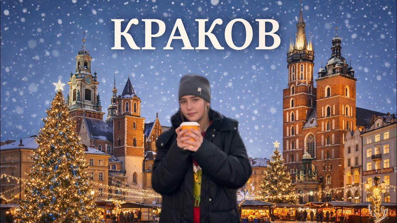 Краков зимой: рождественская ярмарка, Рыночная площадь и Мариацкий костёл | Польша