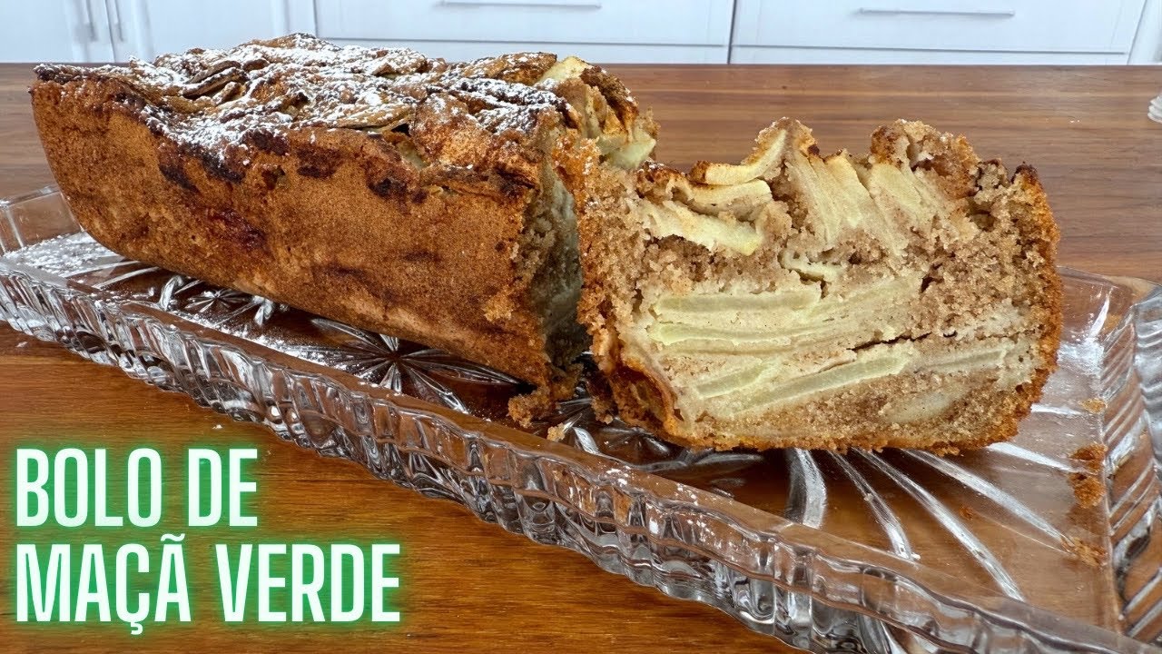 BOLO DE MAÇÃ. FACÍLIMO! COM MAÇÃ VERDE.