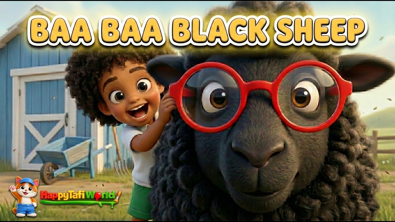 Baa Baa Black Sheep 🐑 | Nursery Rhymes for Kids | Happy Tafi World