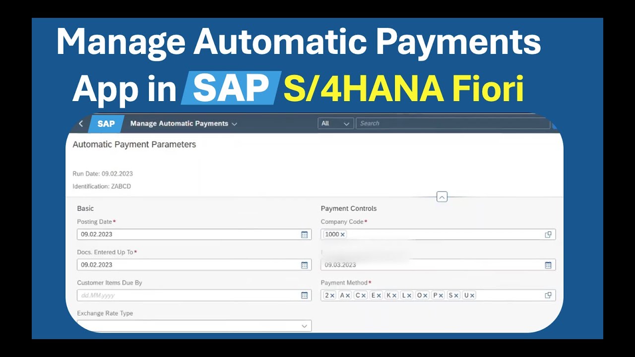 S/4HANA Automatic Payment Run with Fiori (F0770)