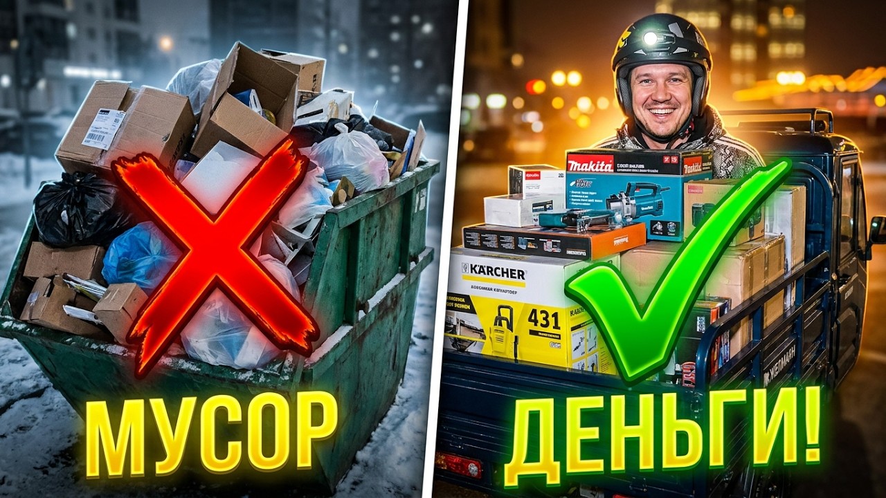 ШТРЭБУХ КАК МЫ ЗАРАБАТЫВАЕМ ЛАЗАЯ ПО МУСОРКАМ НА ТРИЦИКЛЕ ЖЫЛ-БАЯН ? 