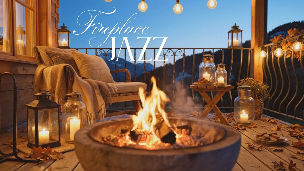 Fireplace Jazz 🔥 Cozy Evening Jazz for Relax, Sleep & Stress Relief