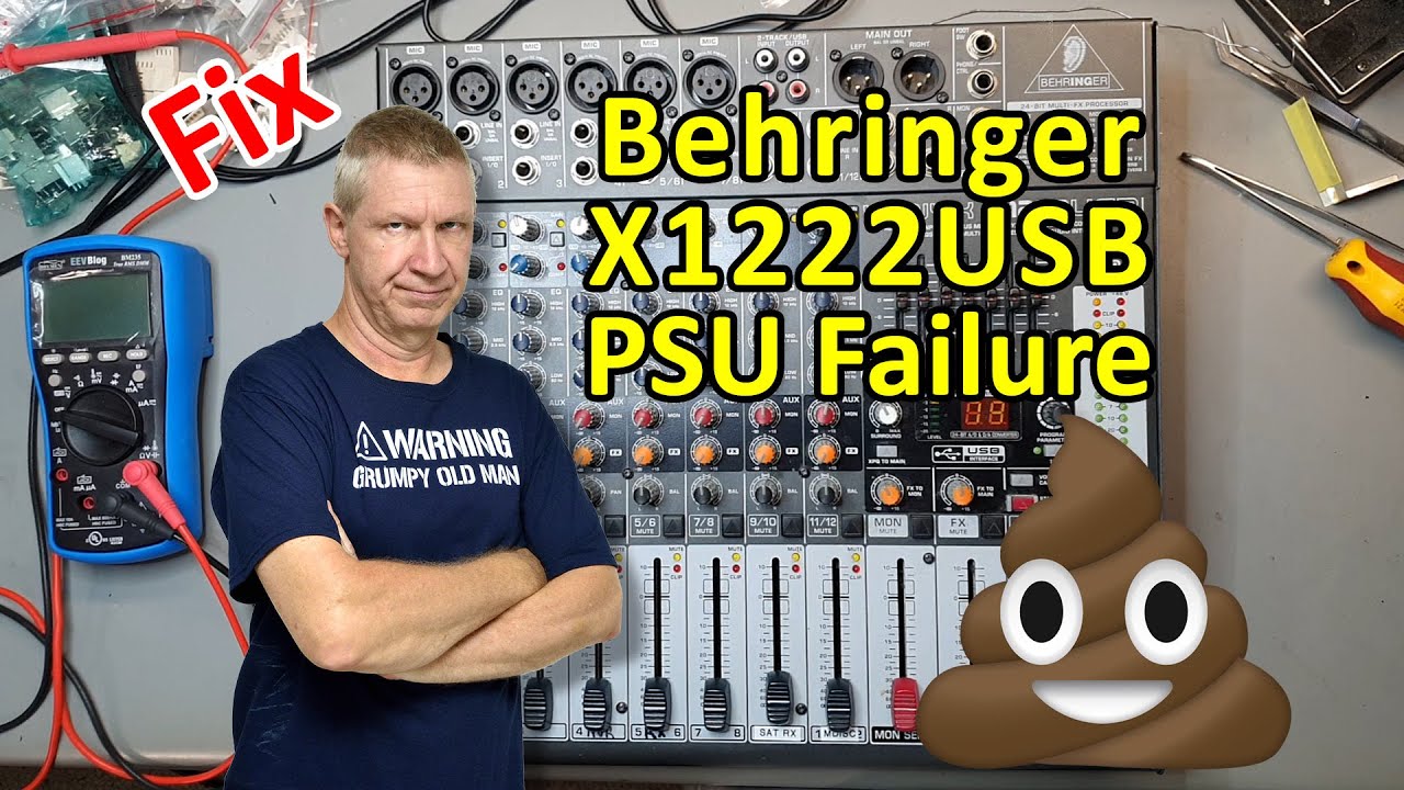 Решение проблемы с блоком питания Behringer X1222USB.
