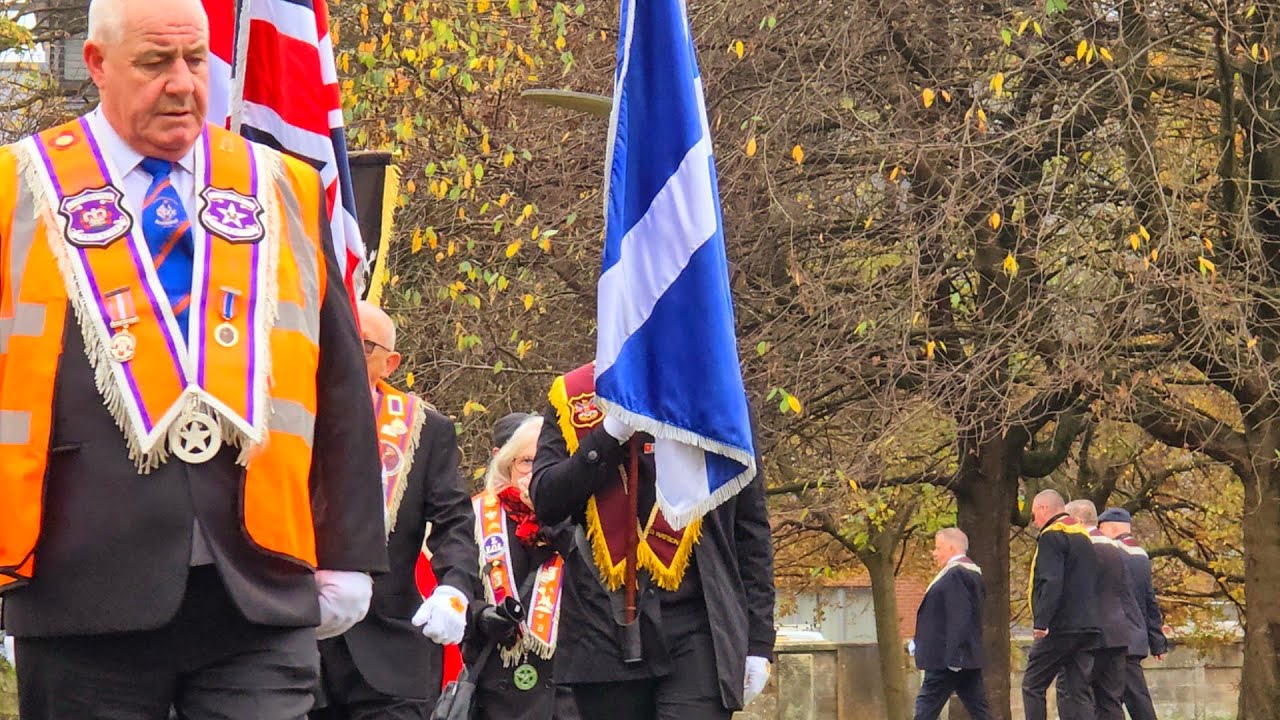 Cambuslang Britannia Flute Band - HUTCHESONTOWN TRUE BLUES LOL 69 (remembrance service) 9thNov 2024