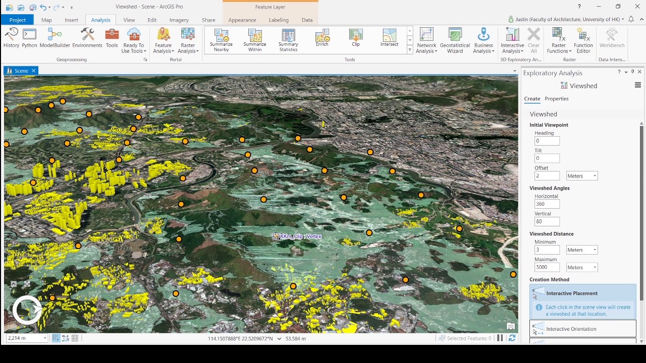 Interactive Viewshed in ArcGIS Pro