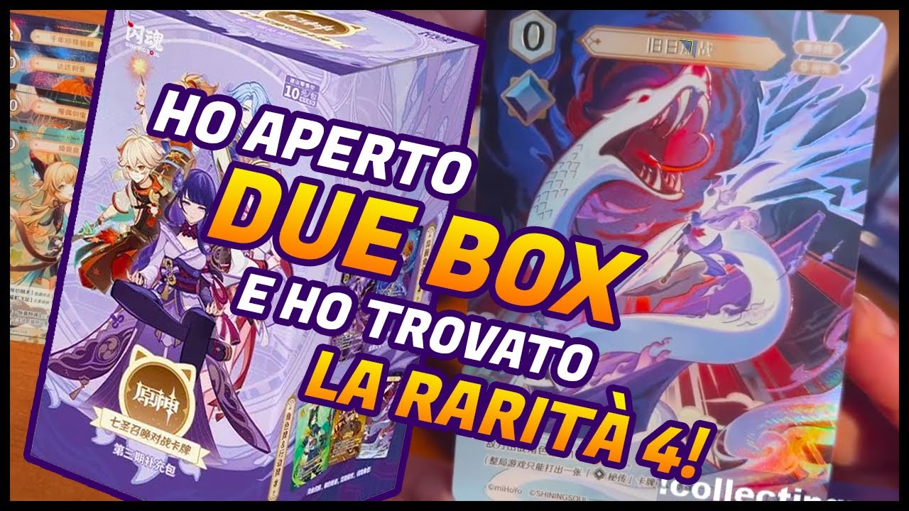 Apro il set di INAZUMA e trovo la mia prima RARITÀ 4! | Spacchettamento Genshin TCG Set 3