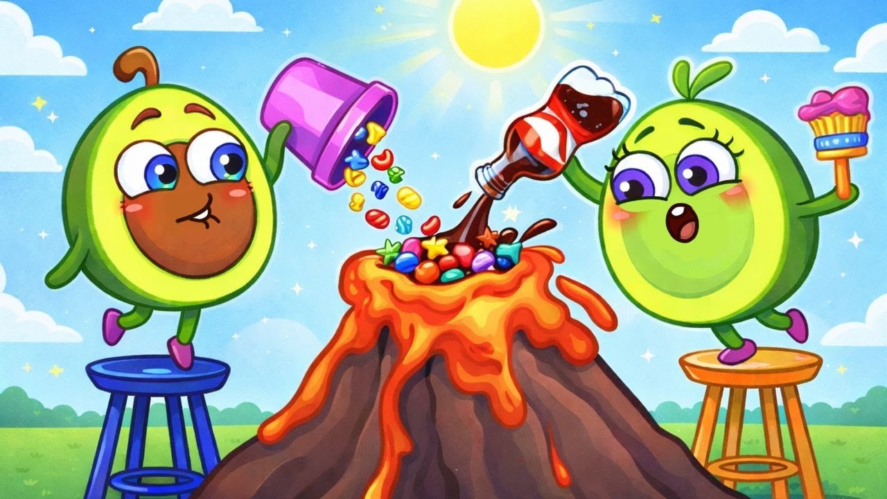 How To Make a Volcano Safety 🌋🏆 Have Fun and Learn Science Fair Experiment with VocaVoca Friends