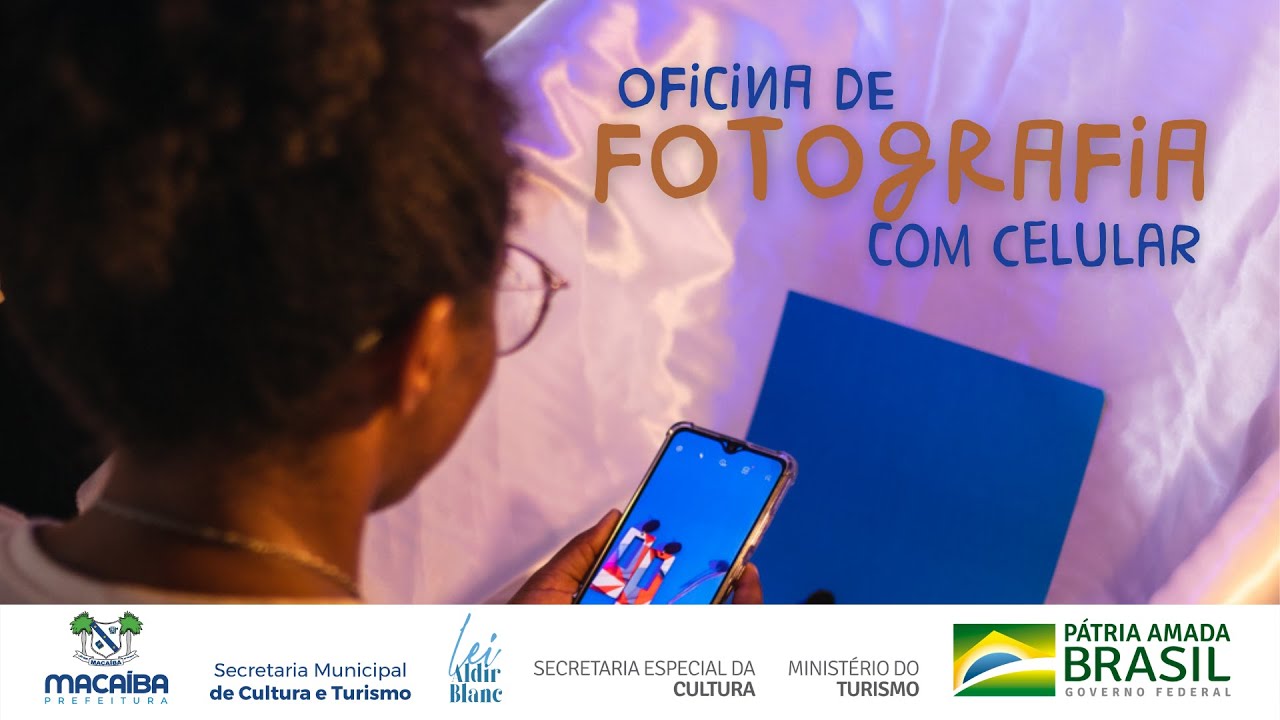 Oficina de fotografia com celular