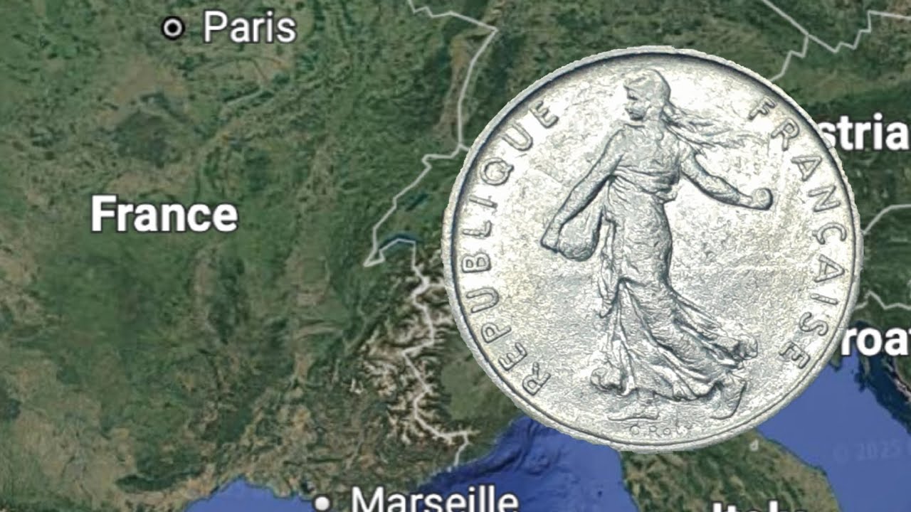 France 1973 Half Franc Coin