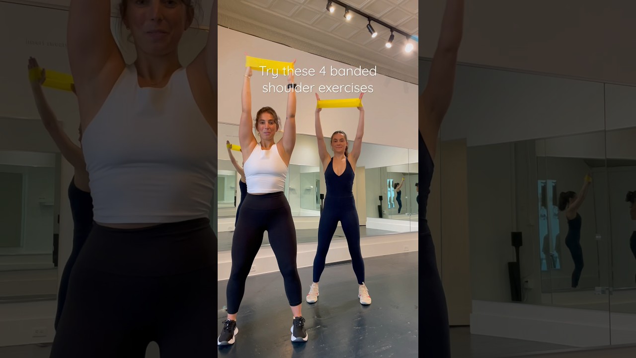 try these 4 banded shoulder exercises | resistance band workout