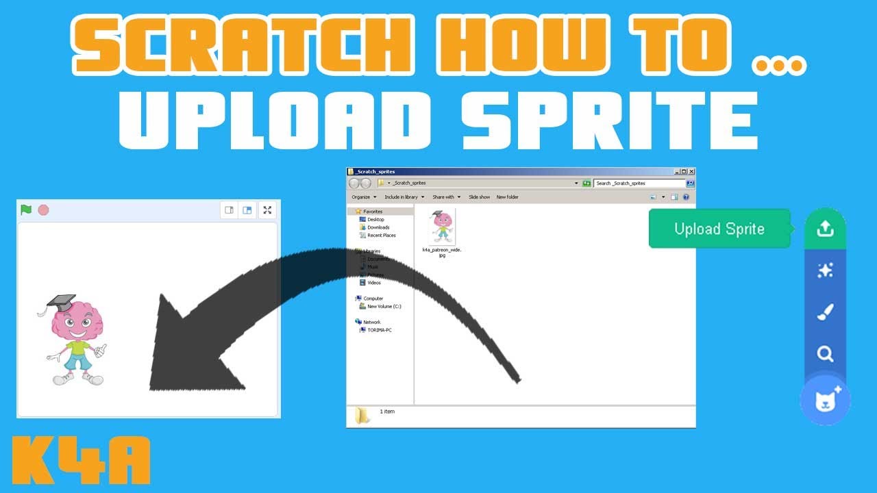 Scratch How To - Upload a Sprite in Scratch