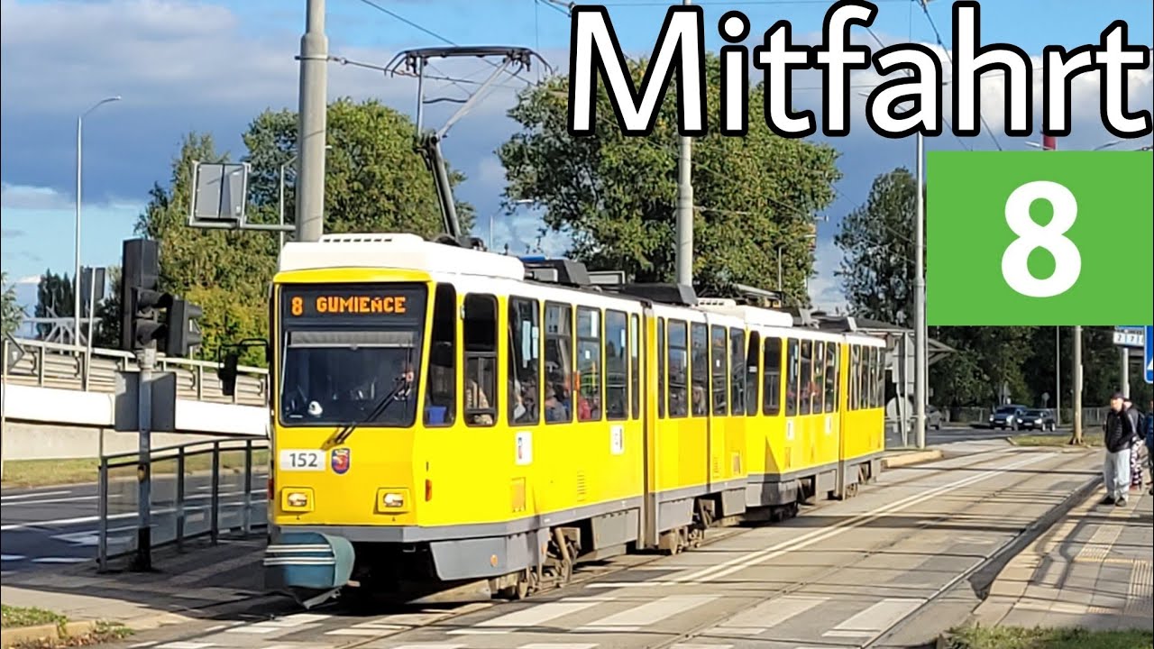Tramwaje w Szczecinie | Mitfahrt | Tatra KT4DtM | Linie 8 | Gumieńce - Turkusowa