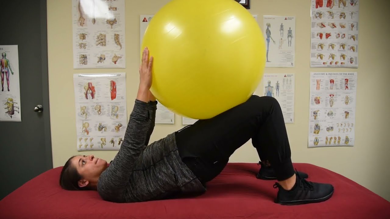 Glute Bridge with Physioball