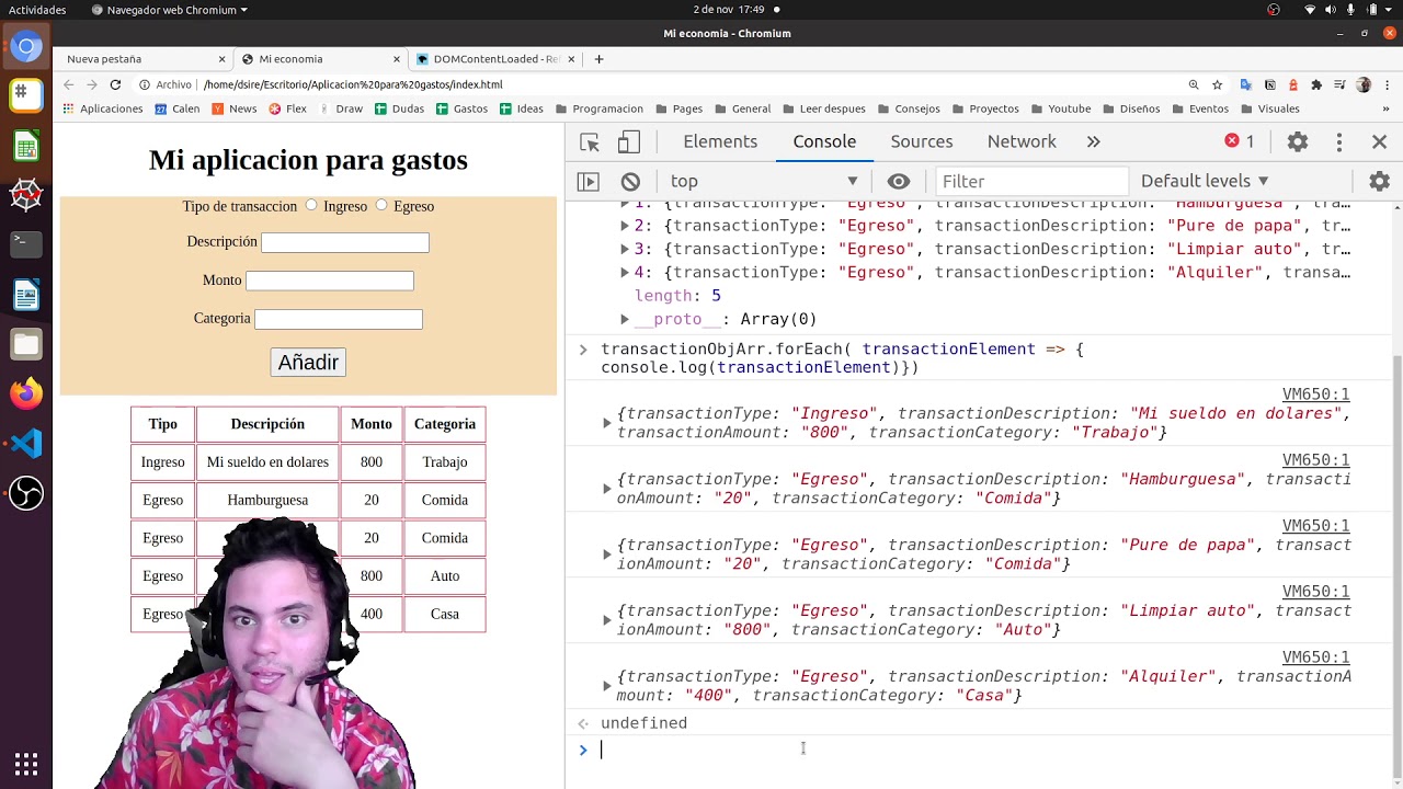 Renderizar nuestra tabla desde el local storage al iniciar la aplicacion