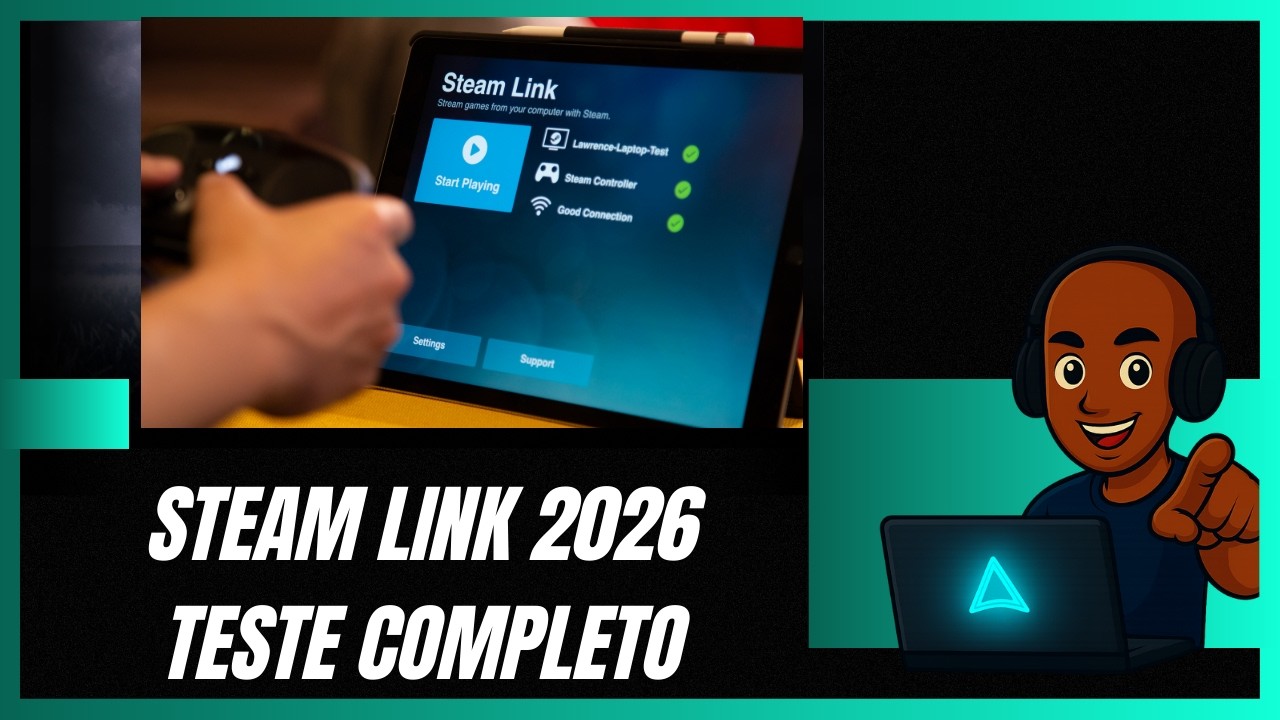 Steam Link 2026 Testando com 5G e AV1 no Celular e TV