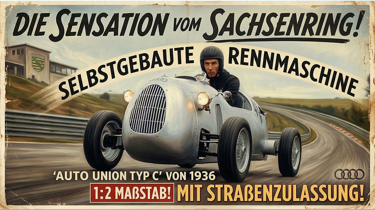 built an Auto Union Typ C myself | Custom-built race car with T&Uuml;V approval