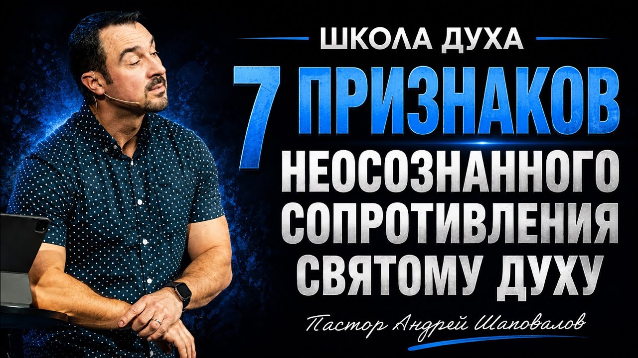 ШКОЛА ДУХА «7 признаков, неосознанного сопротивления Святому Духу» Пастор Андрей Шаповалов