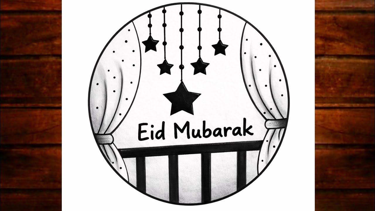 Eid Mubarak circle drawing / Easy Circle Drawing / Pencil Drawing / Easy drawing ideas for beginners