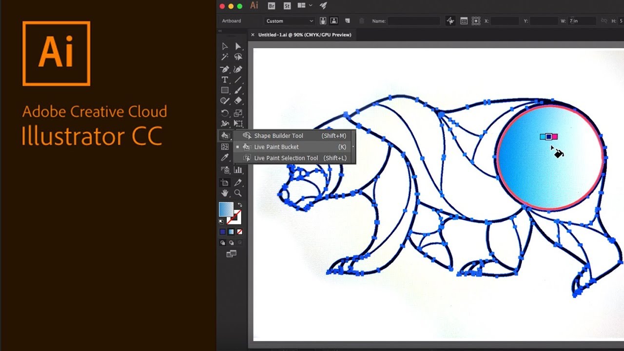 Adobe Illustrator Fill Color / Paint Bucket Tool