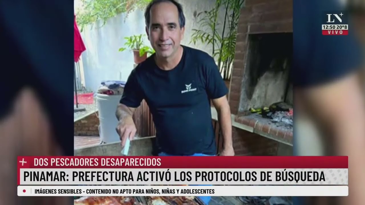 Desesperada búsqueda en Pinamar: dos amigos entraron al mar a pescar y desaparecieron