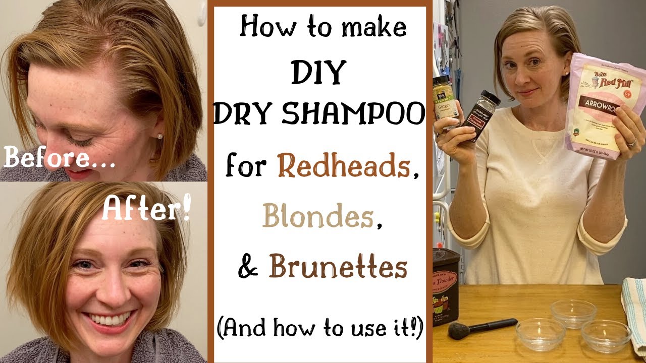 DIY Dry Shampoo for Redheads, Blondes, and Brunettes (And how to use it!)