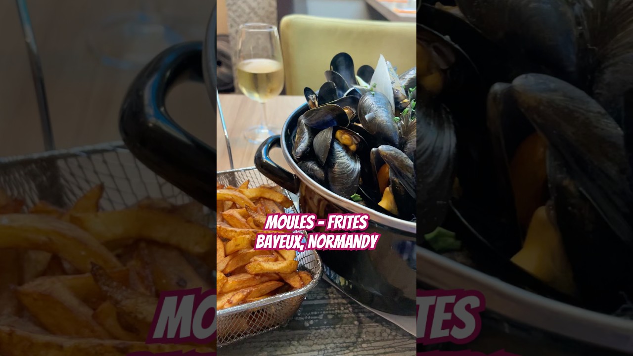 Moules Frites, Bayeux Normandy. #frenchfood #moules #frites #mussels #frenchlife #frenchvlog
