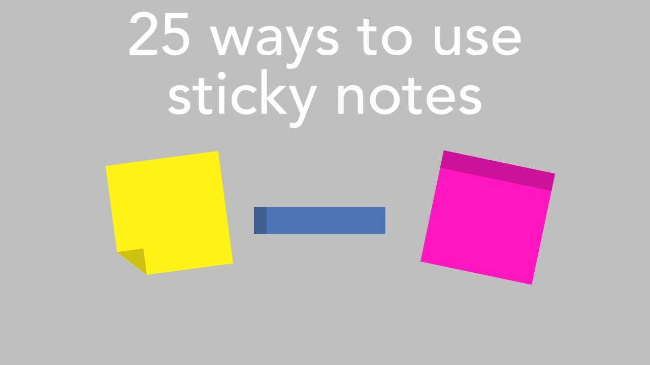 25 ways to use sticky notes
