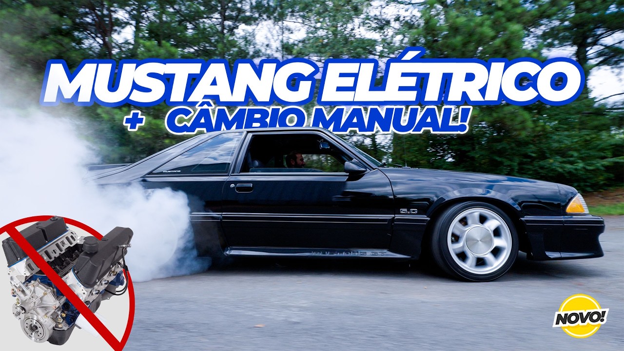 Pol&ecirc;mico: Mustang de colecionador com motor el&eacute;trico de 500hp e cambio manual!
