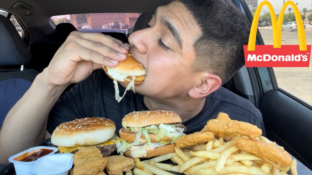 McDonald's Big Mac,Quarter Pounder, and Chicken Nuggets Mukbang