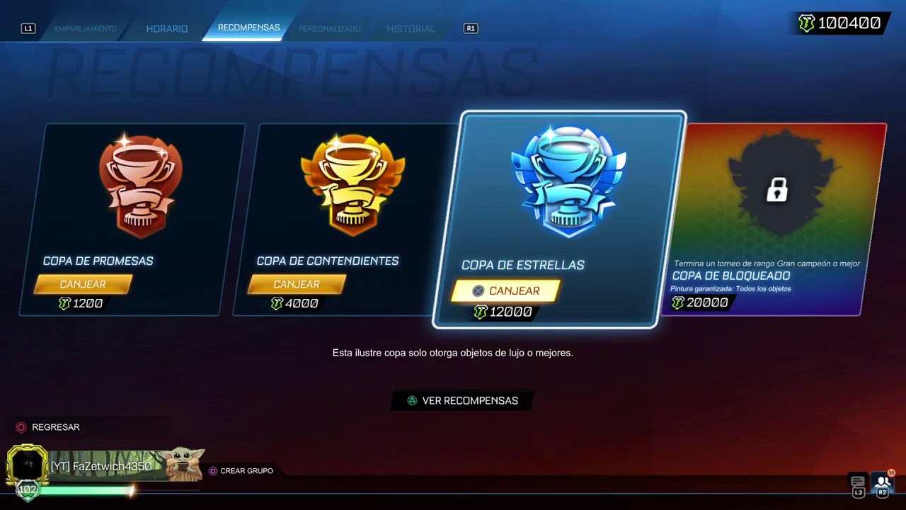Jugando torneo de rocket 2v2
