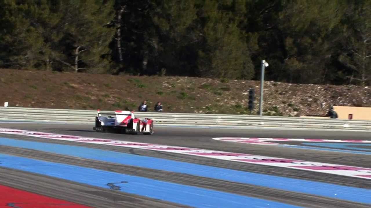 Toyota TS030 testing at Paul Ricard exterior view