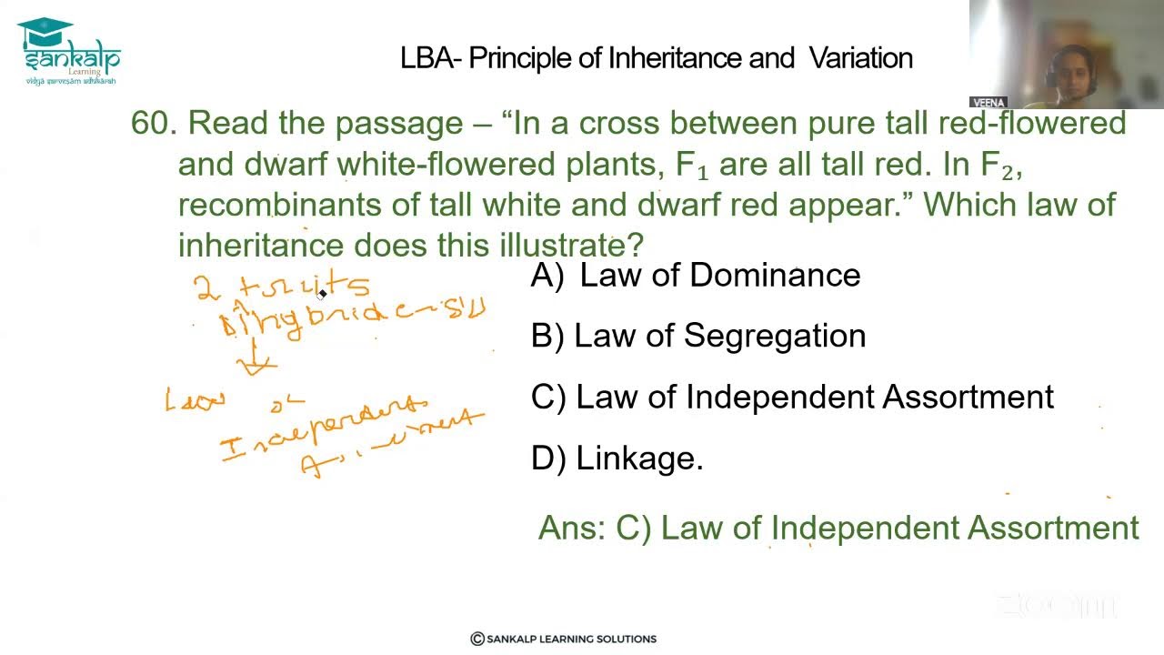 LBA-KCET-6TH SESSION  CHAPTER 4, PRINCIPLES OF INHERITANCE AND VARIATION