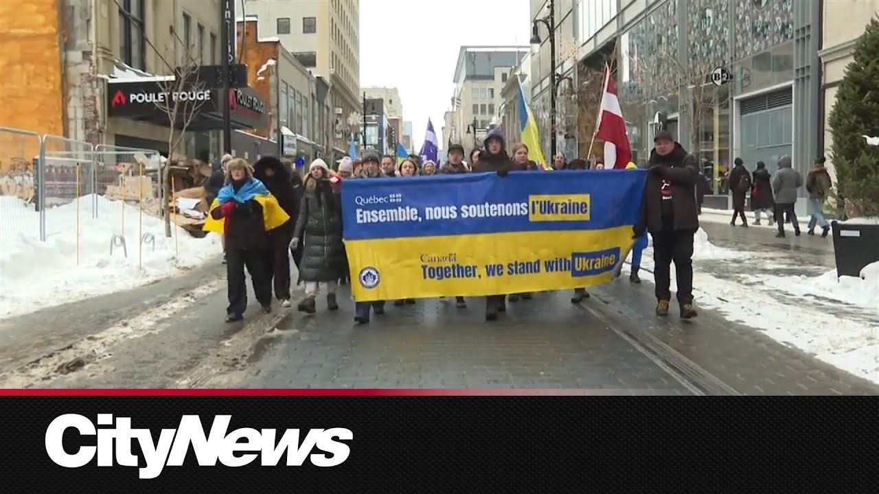 Montreal’s Ukrainian community marks third anniversary of Russian war