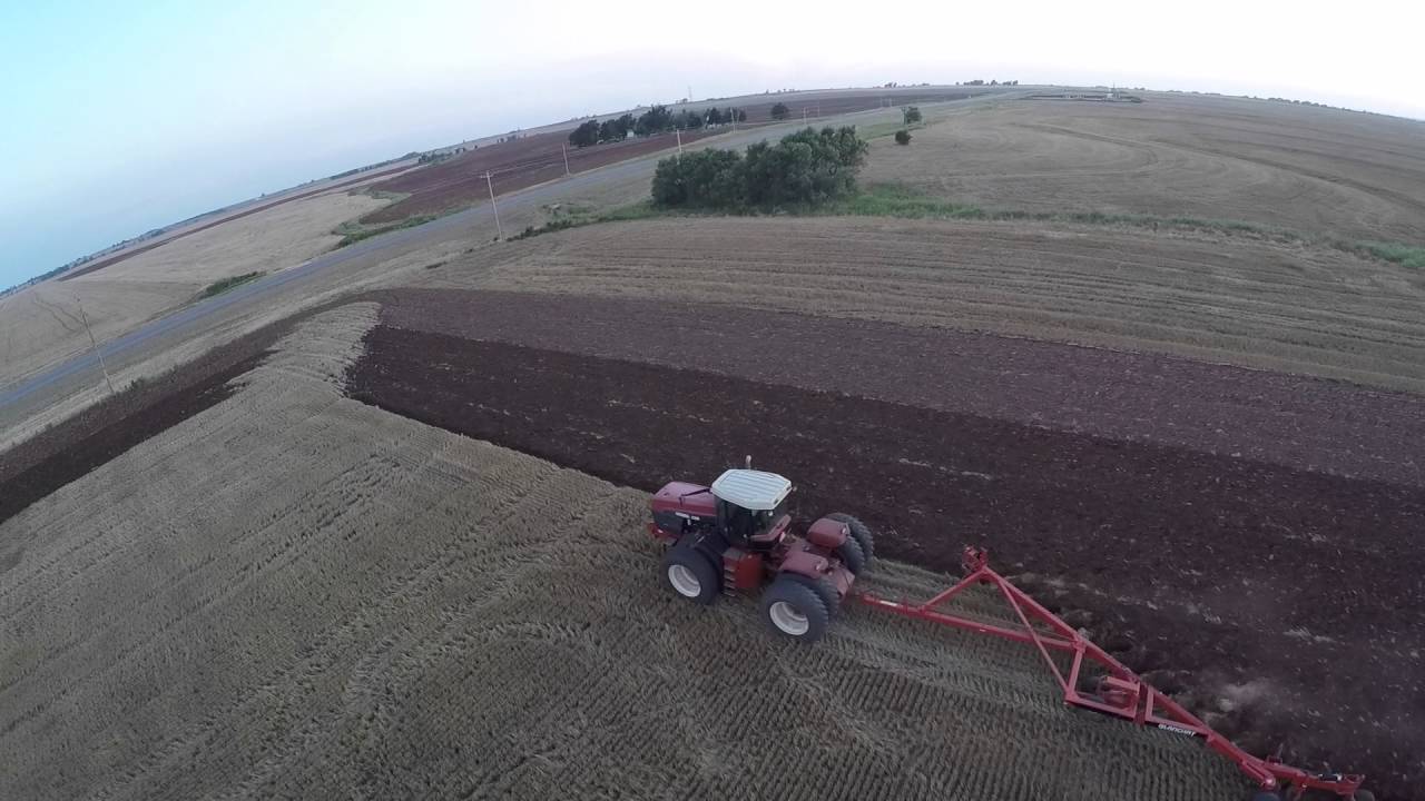 Plowing up a Wheatfield near Alva Oklahoma