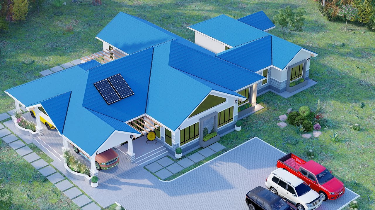 A Beautiful Modern House Design | All Ensuite | 5 Bedroom House Plan With A 2 Cars Garage