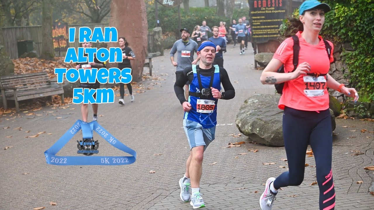 My first ever official 5km run at Alton Towers for the MIND charity #video #viral #running