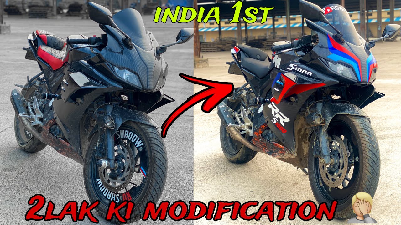 india ki 1st carbon fibre m1000rr pr graphic  work suru ho gya 😌#bmw #viral #r15 @DushyantBhatli ￼