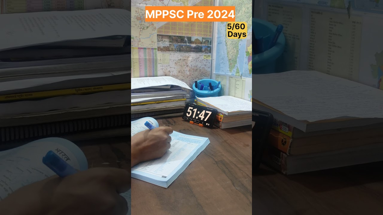MPPSC Pre 2024 | 5/60 Days | 60 days study challenge | Aspirience #shorts #minivlog #shortsfeed