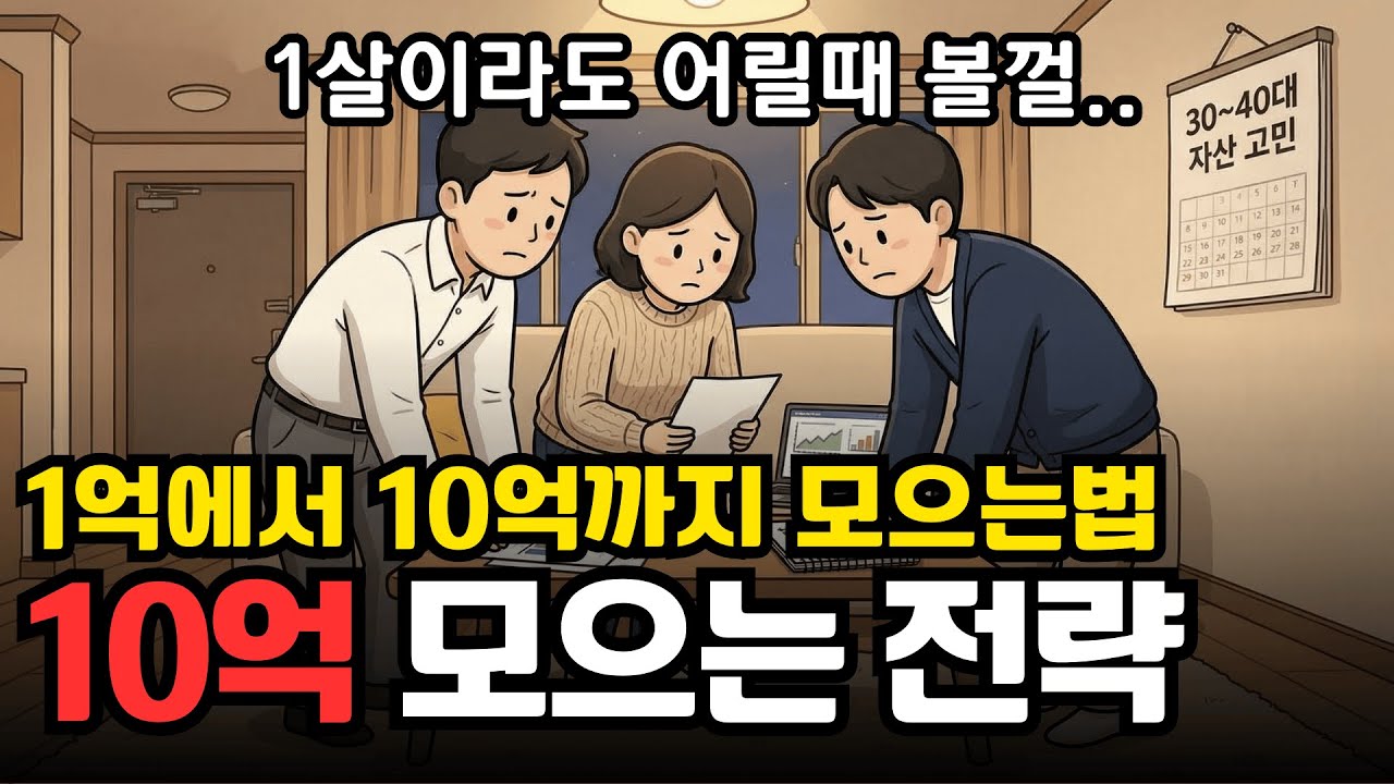 1억에서 10억 모으는 전략 7가지, 현실적인 투자법 | 경제 애니메이션