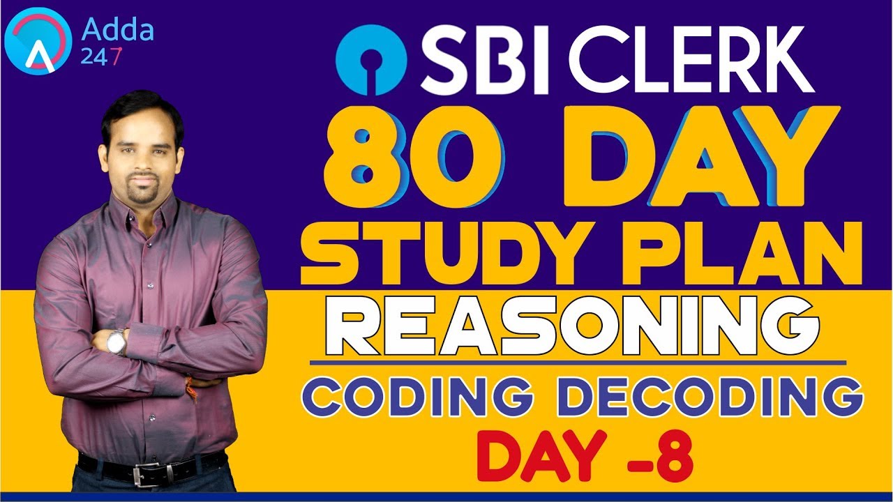 SBI CLERK PRE 80 DAY STUDY PLAN - Coding Decoding By Sachin Sir - DAY -8