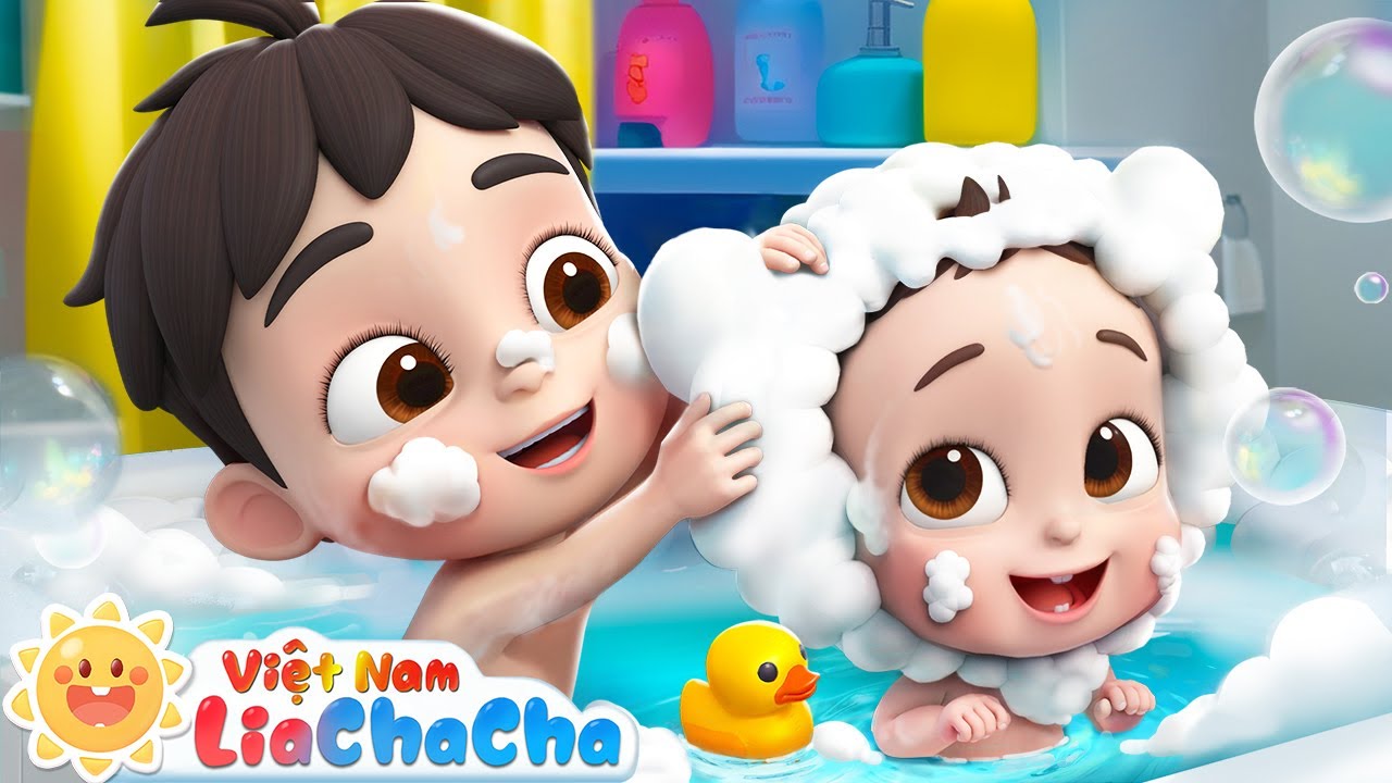 🫧 B&agrave;i h&aacute;t đi tắm 🛁 Lia v&agrave; ChaCha tắm rửa sạch sẽ | LiaChaCha - Ca Nhạc Thiếu Nhi Việt Nam