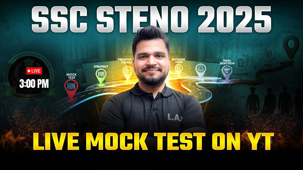 SSC Stenographer 2025 | SSC Steno English Classes 2025 by Piyush Sir | Live Mock Test