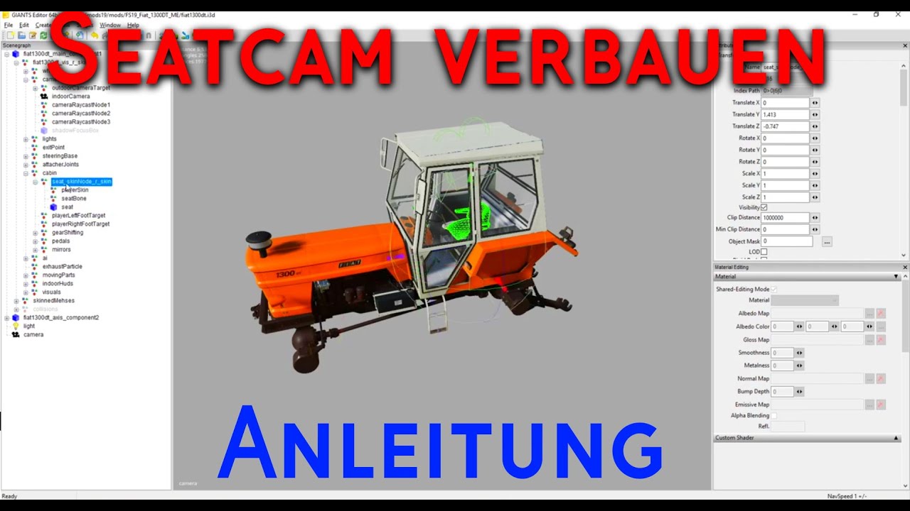 LS19 | Seatcam einbauen, Kamera mit Sitz federn lassen | Anleitung