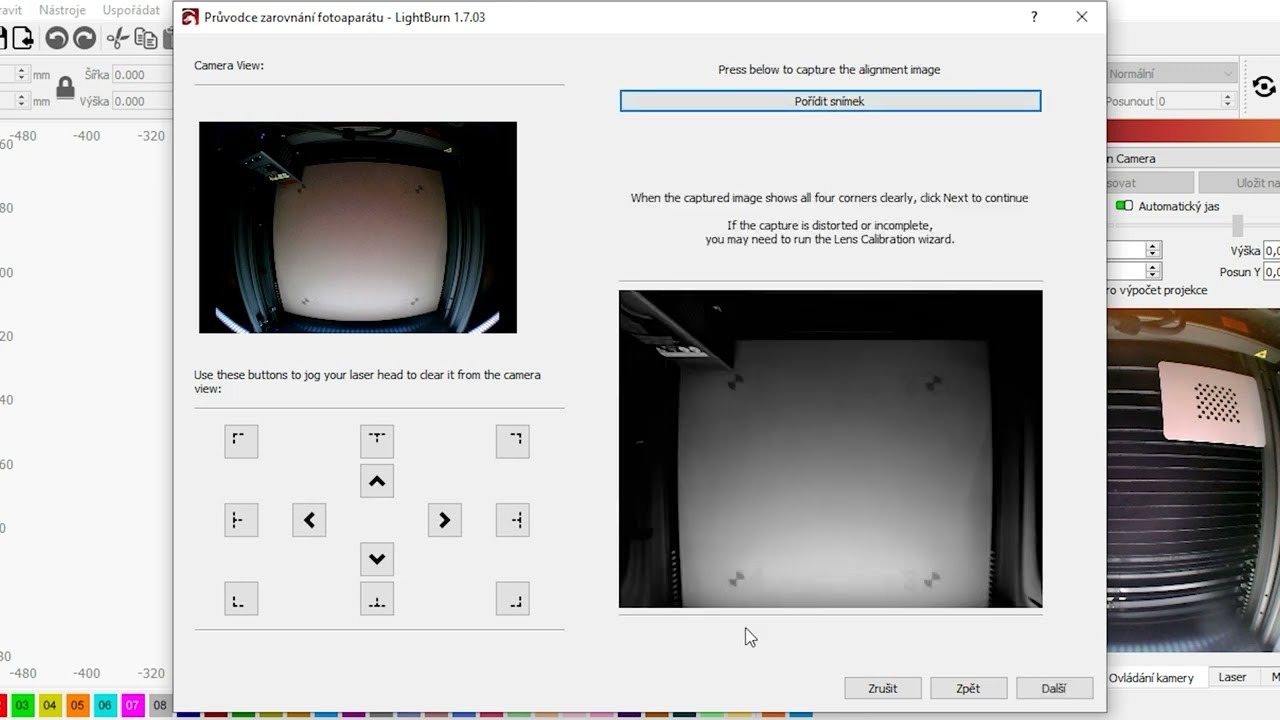 Laserová gravírovačka I Falcon 2 pro 40W - instalace lightburn a nastavení kamery