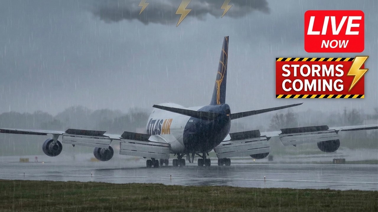 🔴 DENSE FOG @ CHICAGO O'HARE LIVE | THUNDERSTORMS EXPECTED ⚡ ORD AIR TRAFFIC BEFORE THE STORM
